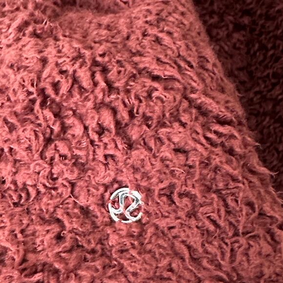 LULULEMON Warm Restore Sherpa Pullover Savannah Rust Red Sz M/L - Picture 4 of 6